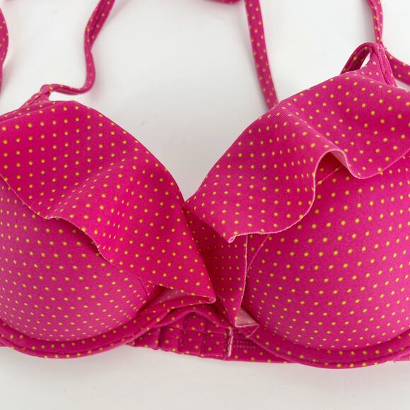 Aerie pink polka dot bikini top 34B - Picture 2 of 5